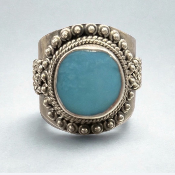 Jewelry - Turquoise Statement Ring - 925 Sterling Silver